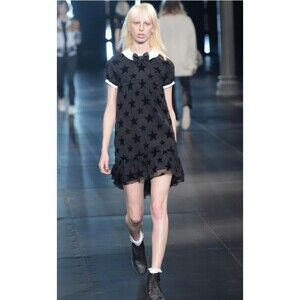 New Saint Laurent Burnout Star Embellished Dress F38